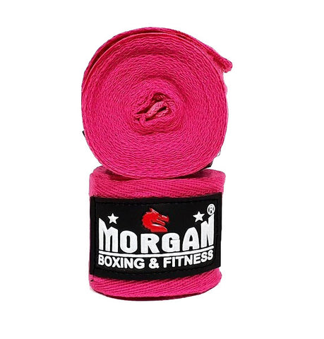 Image of PAIR OF MORGAN COTTON BOXING PROTECTIVE HAND WRAPS BANDAGE 180inch - 4m long