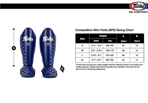 Image of Fairtex Muay Thai Kick Boxing MMA Competion Shin Guards Shinguard Instep Leg Pads