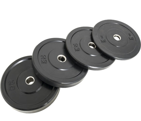 Image of STRENGTH PACKAGE: 140KG BUMPER WEIGHT PLATES + WEIGHTLIFTING OLYMPIC BAR + LOCK JAWS