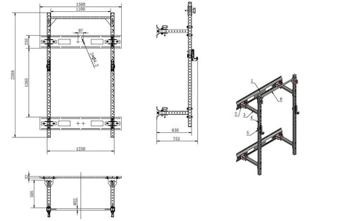 Image of FOLD BACK WALL MOUNTED RIG SQUAT POWER RACK