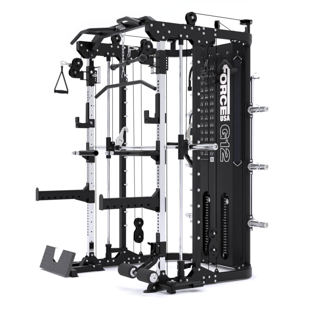 Force USA G12  Power Rack Smith Machine Dip Station Chin Up Station And Multi Functional Trainer Cable Cross Over Gym All In One