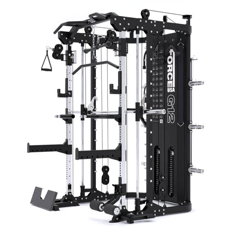 Image of Force USA G12  Power Rack Smith Machine Dip Station Chin Up Station And Multi Functional Trainer Cable Cross Over Gym All In One
