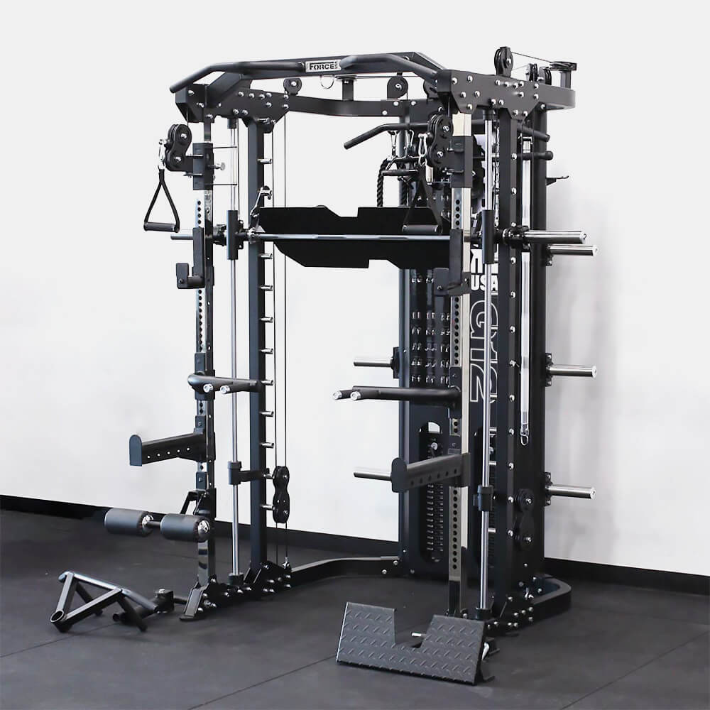 Force USA G12  Power Rack Smith Machine Dip Station Chin Up Station And Multi Functional Trainer Cable Cross Over Gym All In One