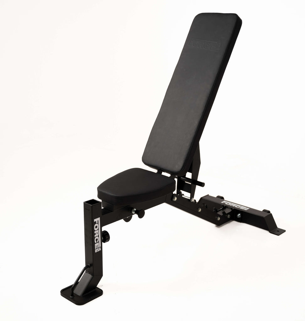 Force USA Adjustable Flat Incline Decline Weights Gym Bench with Arm and Leg Developer
