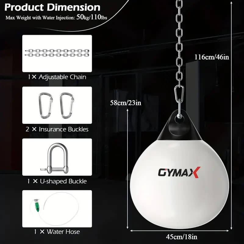 Unfilled Water Boxing Bag Aqua Training Kickboxing Muay Thai Sparring Punching Ball Bag
