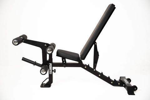Image of Force USA Adjustable Flat Incline Decline Weights Gym Bench with Arm and Leg Developer