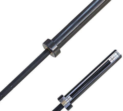 Image of 2.2m 20kg Black Harden Chrome Bar Cross Training Powerlifting Olympic Barbell - 680kg Capacity