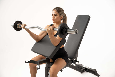Image of Force USA Adjustable Flat Incline Decline Weights Gym Bench with Arm and Leg Developer