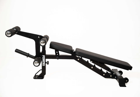 Image of Force USA Adjustable Flat Incline Decline Weights Gym Bench with Arm and Leg Developer