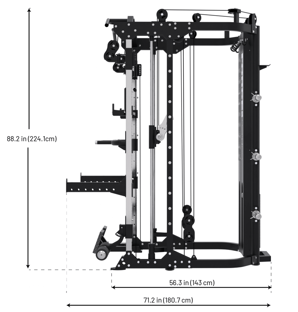 Force USA G12  Power Rack Smith Machine Dip Station Chin Up Station And Multi Functional Trainer Cable Cross Over Gym All In One