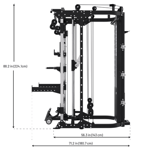 Image of Force USA G12  Power Rack Smith Machine Dip Station Chin Up Station And Multi Functional Trainer Cable Cross Over Gym All In One
