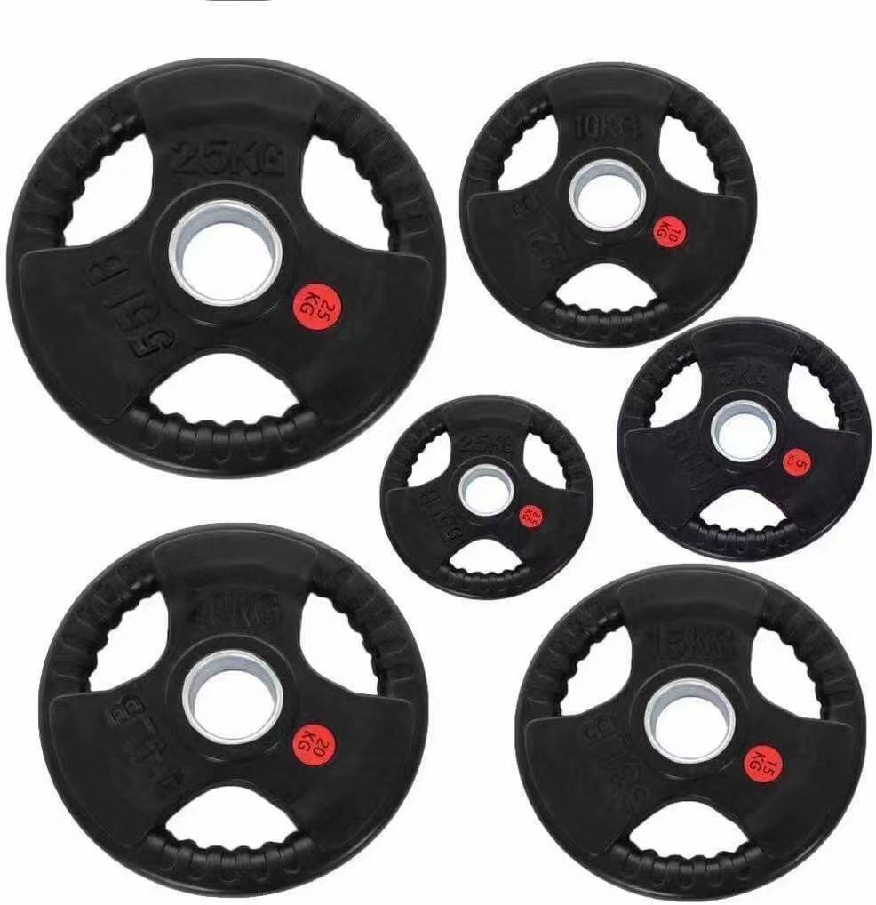 45kgs Package: 15kg Olympic Barbell 2m long + 30kg Olympic Rubber Weight Plates + Spring Collars