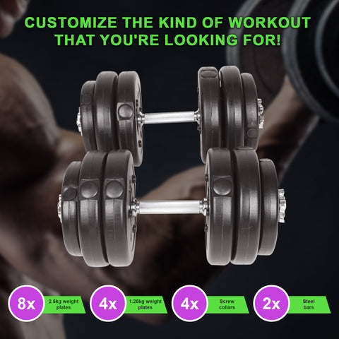 Image of Adjustable Dumbbell Set - 30kgs