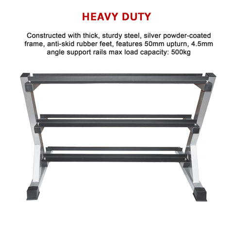 Image of 3 Tier Dumbbell Rack for Dumbbell Weights Storage