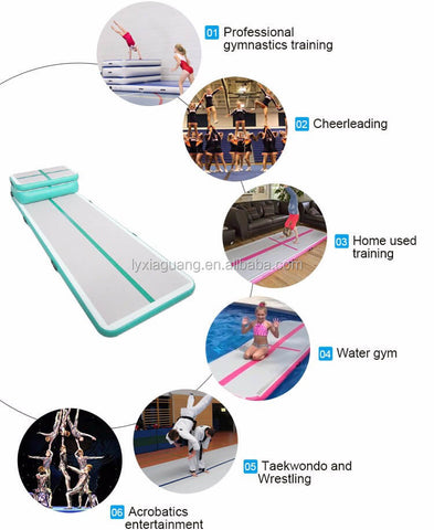 Image of Air Gymnastic Mat Track Roll Cylinder Block Tumbling Martial Arts