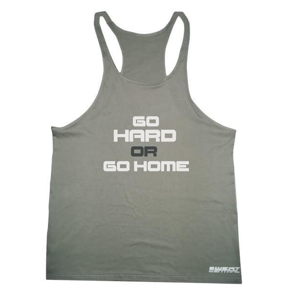 Gym Singlet- GO HARD OR GO HOME - sweatcentral