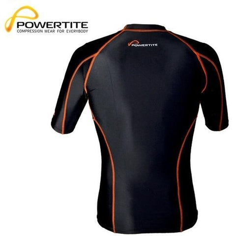 Image of POWERTITE MEN COMPRESSION TIGHTS SKINS SHORT SLEEVES TOP - SIZE SMALL - sweatcentral