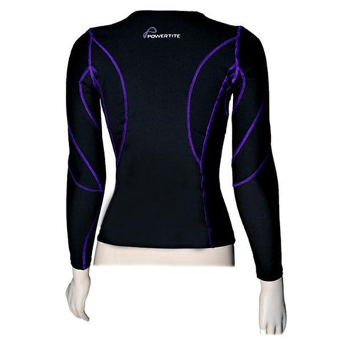 Image of POWERTITE WOMEN COMPRESSION PERFORMANCE TIGHTS SKINS LONG SLEEVES TOP - sweatcentral
