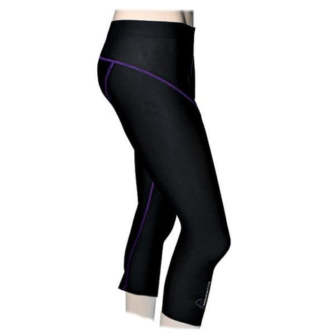 Image of POWERTITE WOMEN COMPRESSION PERFORMANCE TIGHTS SKINS QUARTER PANTS - Size XXL - sweatcentral