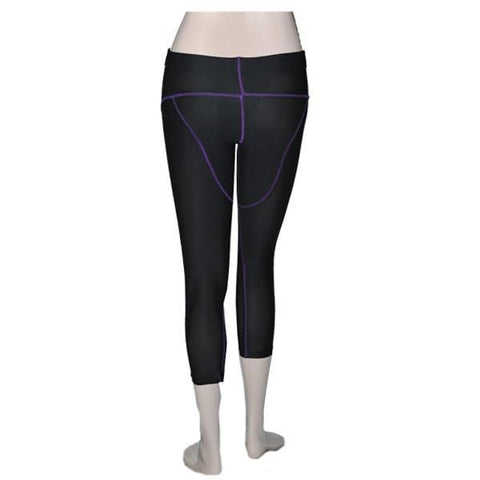 Image of POWERTITE WOMEN COMPRESSION PERFORMANCE TIGHTS SKINS QUARTER PANTS - Size XXL - sweatcentral