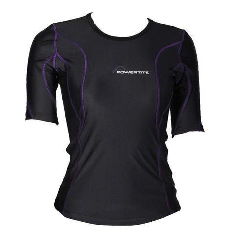 Image of POWERTITE WOMEN COMPRESSION PERFORMANCE TIGHTS SKINS SHORT SLEEVES TOP - sweatcentral