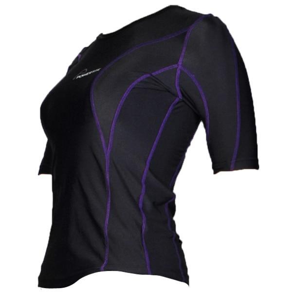 POWERTITE WOMEN COMPRESSION PERFORMANCE TIGHTS SKINS SHORT SLEEVES TOP - sweatcentral