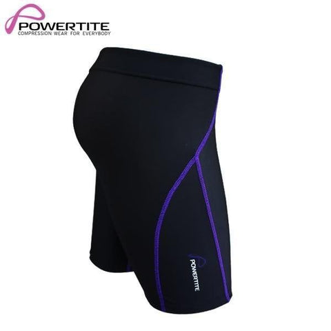Image of POWERTITE WOMENS COMPRESSION SHORTS SKINS RUNNING CYCLING SPORTS WEAR BOTTOM - Size Small - sweatcentral
