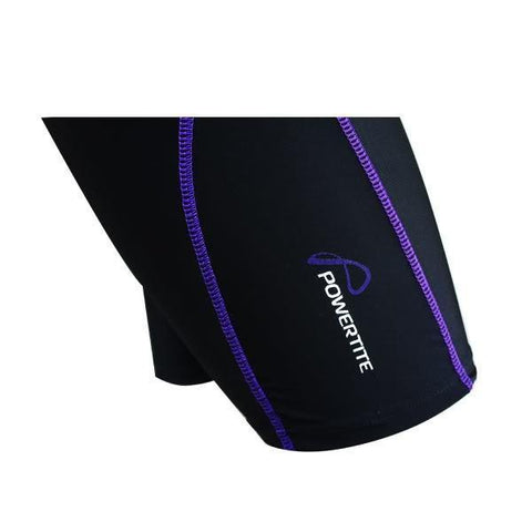 Image of POWERTITE WOMENS COMPRESSION SHORTS SKINS RUNNING CYCLING SPORTS WEAR BOTTOM - Size Small - sweatcentral