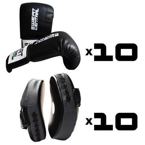 Image of BRONZE PACK 10x BOXING BAG MITTS & 10x FOCUS PADS GROUP TRAINING - sweatcentral