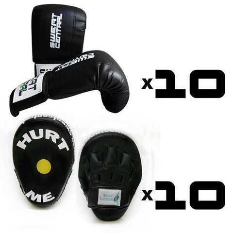 Image of BRONZE PACK 10x BOXING BAG MITTS & 10x FOCUS PADS GROUP TRAINING - sweatcentral