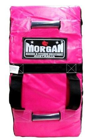 Image of HEAVY DUTY LARGE CURVED PUNCH KICK STRIKE & HIT SHIELD - PINK MMA KICK BOXING PAD - sweatcentral