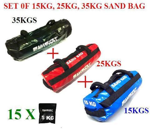 Image of 15KG, 25KG & 35KG SAND BAG FITNESS CROSS TRAINING POWERBAGS SET - sweatcentral