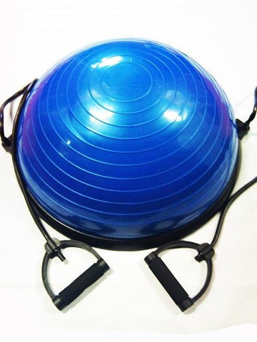 Image of BOSU EXERCISE BALL WITH RESISTANCE BANDS AND HANDLES BALANCE BALL - sweatcentral