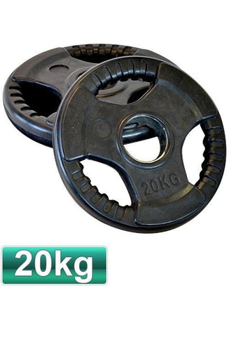 Image of 20KG OLYMPIC RUBBER WEIGHTS PLATES PAIR - sweatcentral