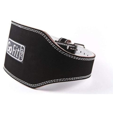 Image of 6 inch LEATHER WEIGHTLIFTING POWER LIFTING BELT TRAINING WEIGHT GYM - sweatcentral