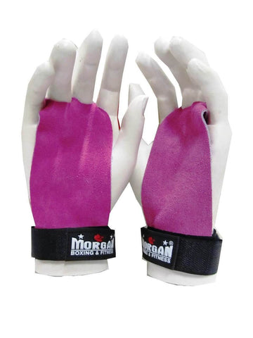 Image of PAIR OF LADIES LEATHER PALM GRIPS FOR WEIGHT LIFTING GYM STRAPS HOOKS GLOVES BODYBUILDING WEIGHTLIFTING - sweatcentral