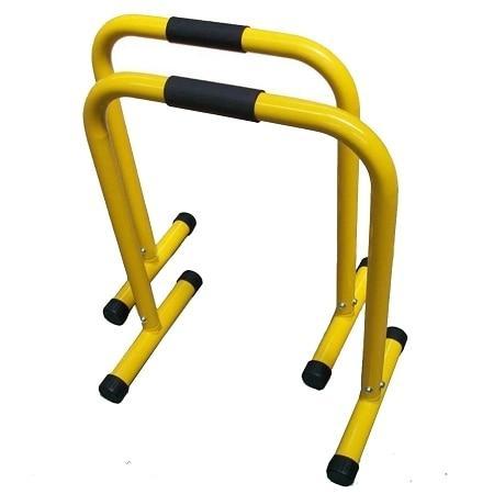 Image of Pair Parallette Equaliser Dip Bar Stands Cross Training Gymnastics - sweatcentral