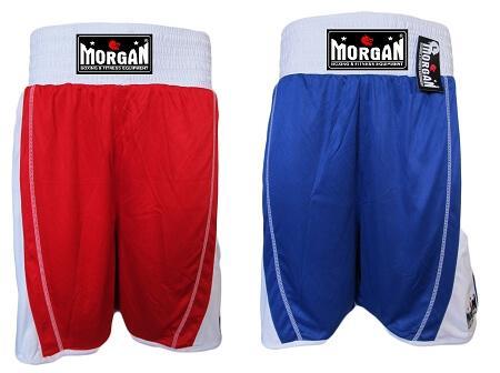 Image of MORGAN REVERSIBLE RED/BLUE TRAINING COMPETITION BOXING SHORTS - sweatcentral