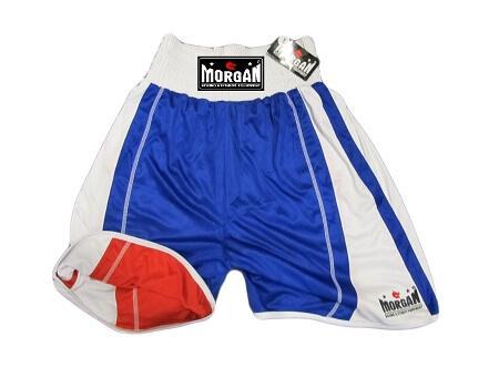 Image of MORGAN REVERSIBLE RED/BLUE TRAINING COMPETITION BOXING SHORTS - sweatcentral