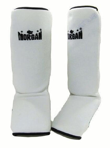 Image of PAIR OF MORGAN ELASTIC INSTEP PROTECTORS SHIN GUARD LEG GUARD PAD DEFENDERS - sweatcentral