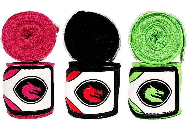 PAIR OF MORGAN MEXICO ELASTIC SHORT BOXING PROTECTIVE HAND WRAPS - 108inch - 2.75m long - sweatcentral