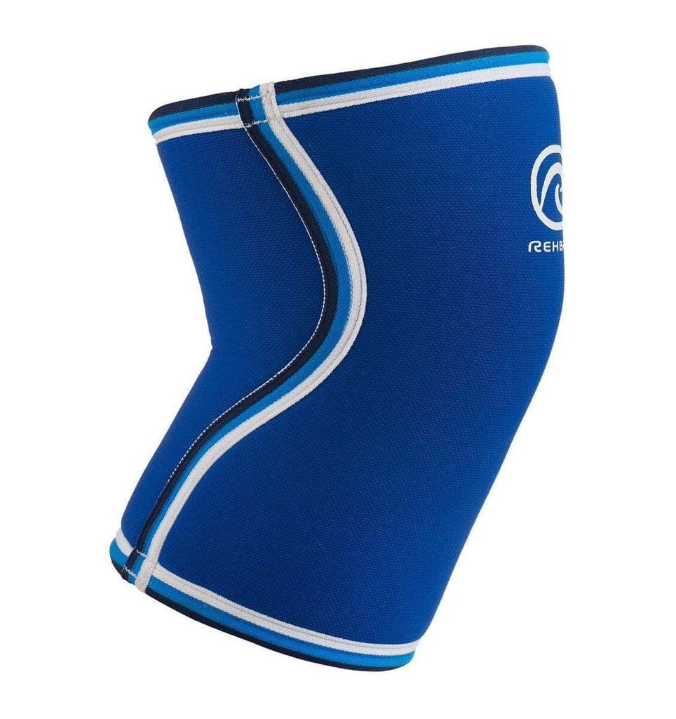 REHBAND UNISEX KNEE SLEEVES SUPPORT THICK 7MM BLUE WEIGHTLIFTING CROSSFIT - sweatcentral