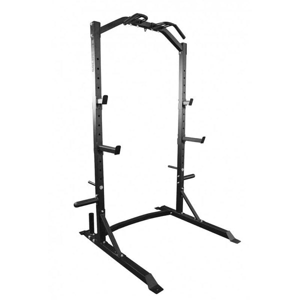 HALF RACK SQUAT BENCH PRESS PULL UP STATION CAGE WITH WEIGHT PLATES ST Sweat Central