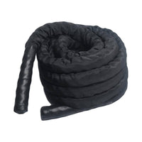 15m Battle Rope 38mm Dia 12kg Weight Black Encased With Moulding