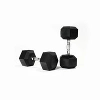 RUBBER HEX DUMBBELLS 2.5KG WEIGHT PAIR