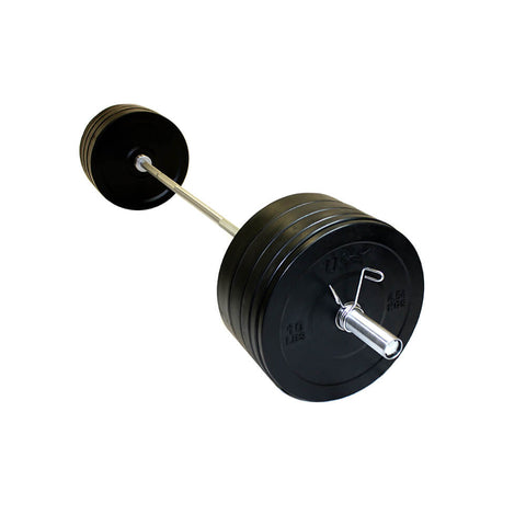 Image of 50kgs Package: 20kg 2.2m Olympic Barbell + 30kg Olympic Weight Bumper Plates + Spring Collars