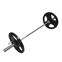 50kgs Package: 20kg 2.2m Olympic Barbell + 30kg Olympic Weight Bumper Plates + Spring Collars