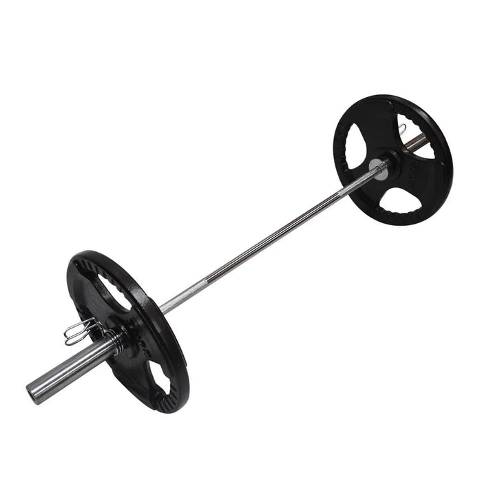 50kgs Package: 20kg 2.2m Olympic Barbell + 30kg Olympic Weight Bumper Plates + Spring Collars
