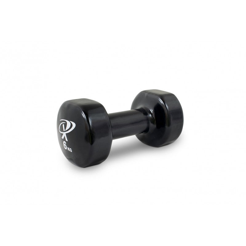 Vinyl Dipped Dumbbells (6KG) BLACK