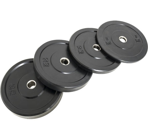 Image of SILVER PACKAGE: 150KG BUMPER WEIGHT PLATES + POWERLIFTING CROSS TRAINING OLYMPIC BAR